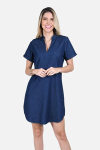 Vestido Jiron Azul Navy