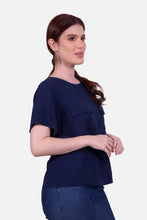 Cargar imagen en el visor de la galería, Blusa Lanka Azul Navy
