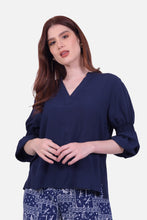 Cargar imagen en el visor de la galería, Blusa Dublin Azul Navy
