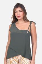 Cargar imagen en el visor de la galería, Blusa Perla Verde Militar
