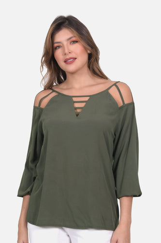 Blusa Amatista Verde Militar