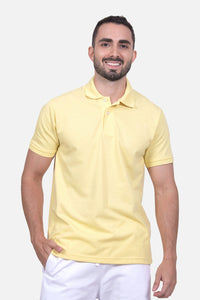 Polo Hombre Amarillo Pastel