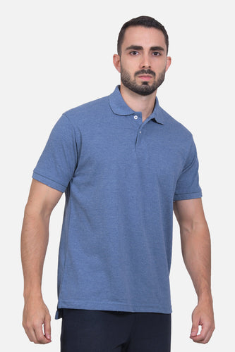 Polo Hombre Azul Jaspe