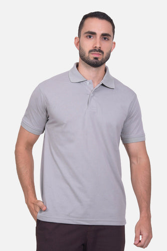 Polo Hombre Gris Perla