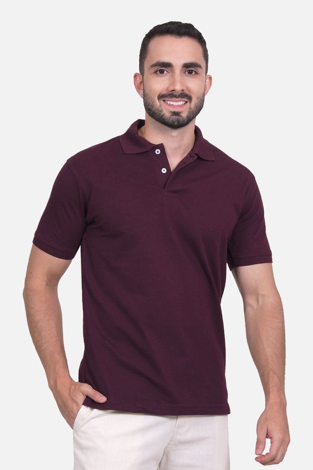 Polo Hombre Vinotinto