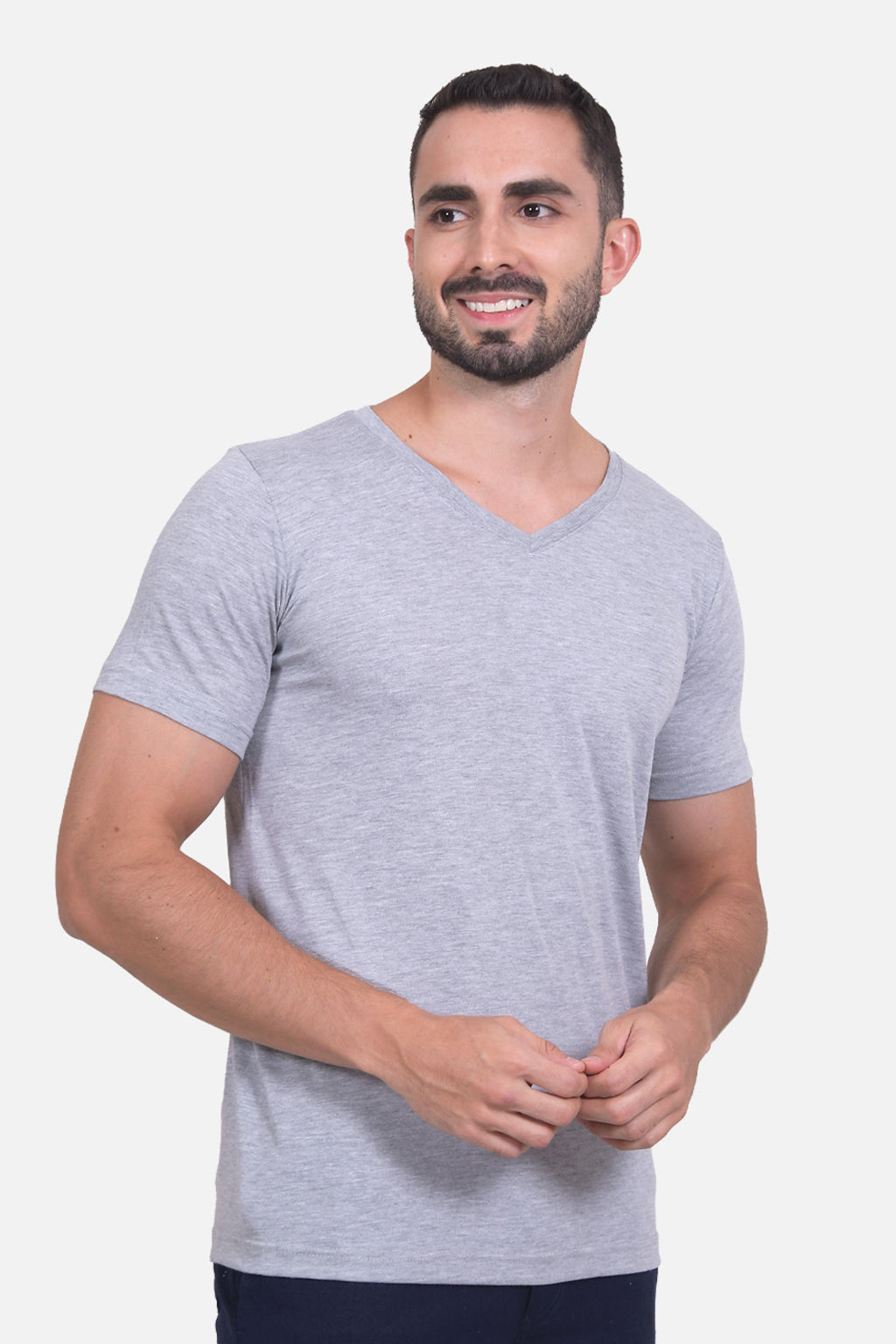 Camiseta Hombre Gris Jaspe 