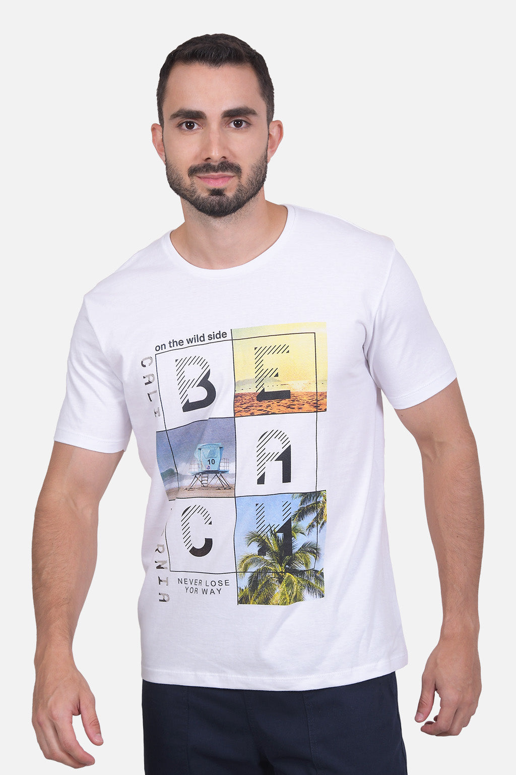 Camiseta Cuello Rdo Blanco