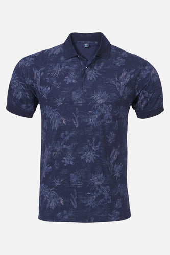 Polo Estampada Gael Azul Navy