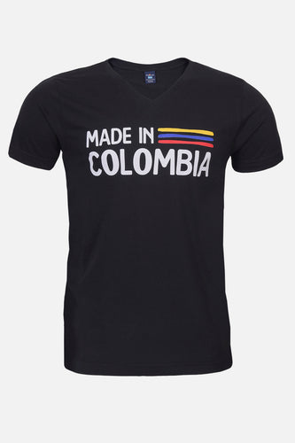 Camiseta Cuello V Negro