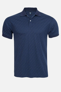 Polo Estampada Gaston Azul Navy