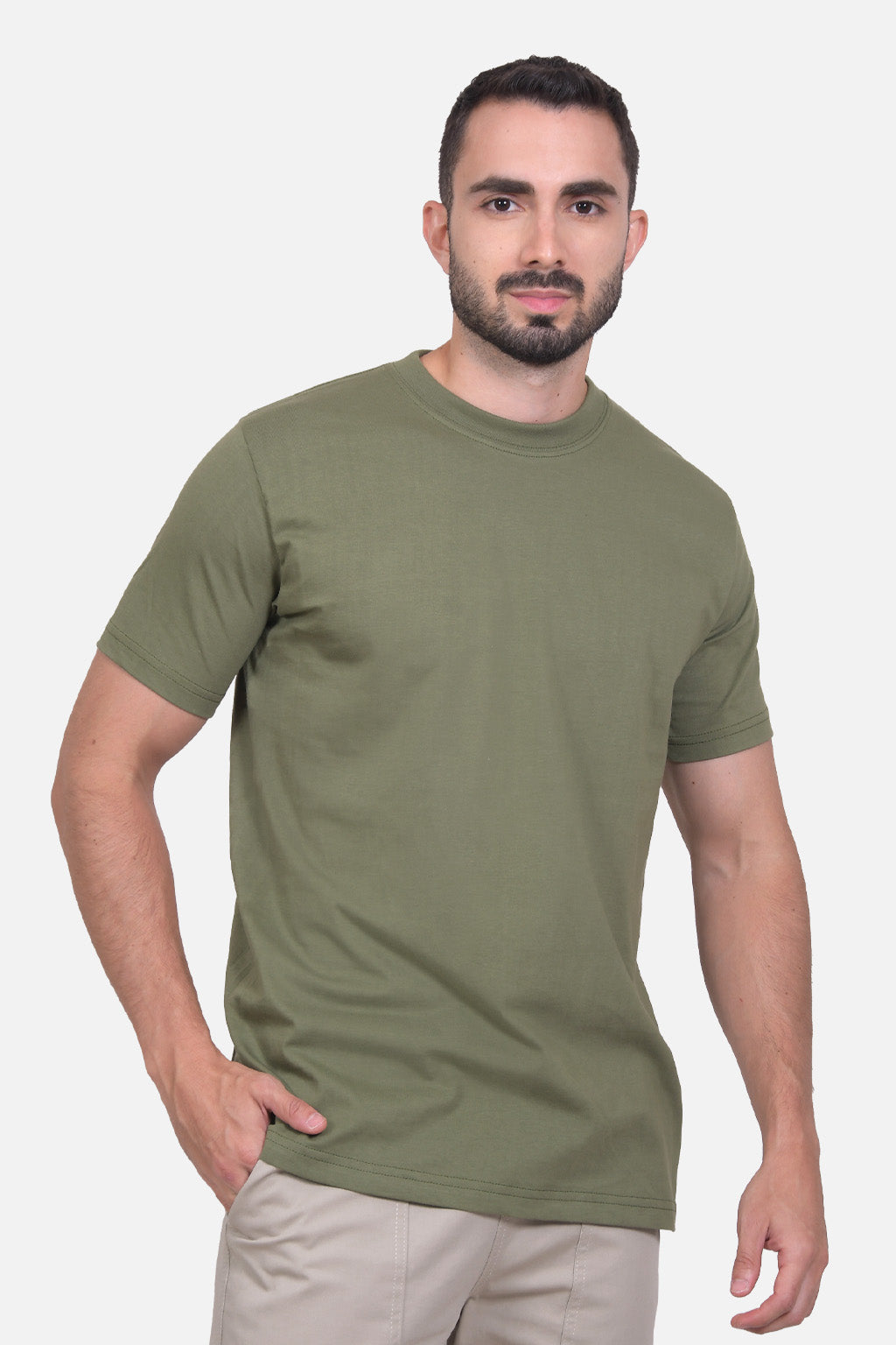 Camiseta Hombre Verde Militar 