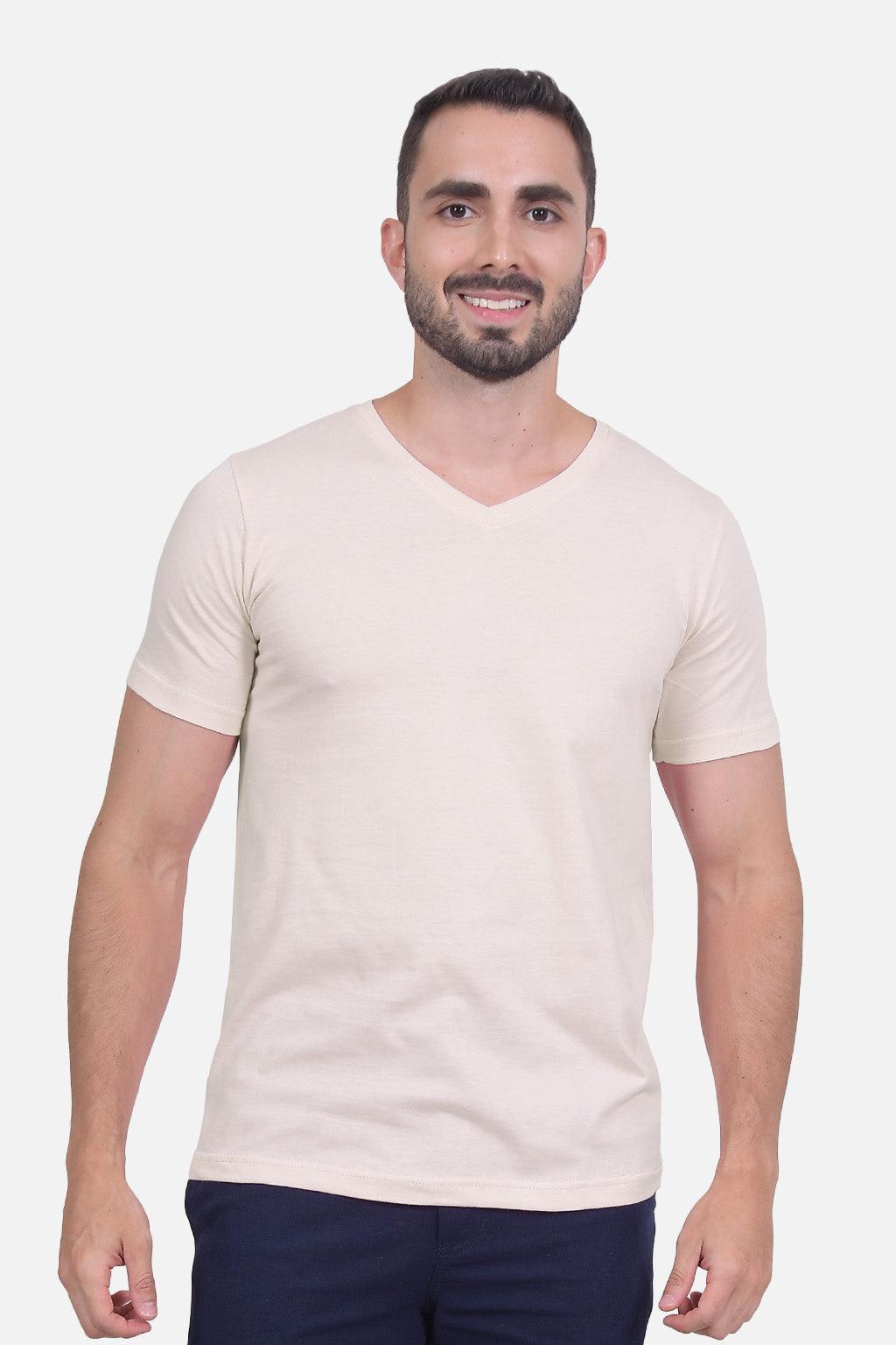 Camiseta Hombre Cuello V Arena