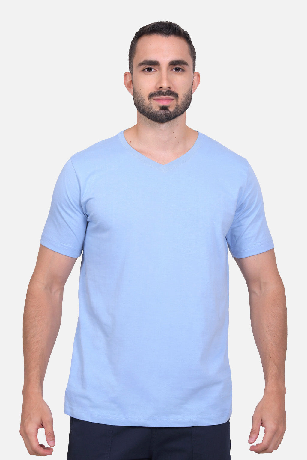 Camiseta Hombre Azul Claro 