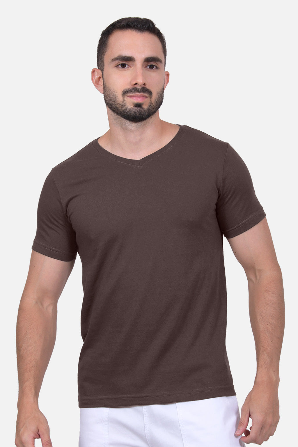 Camiseta Hombre Cuello V Coffee