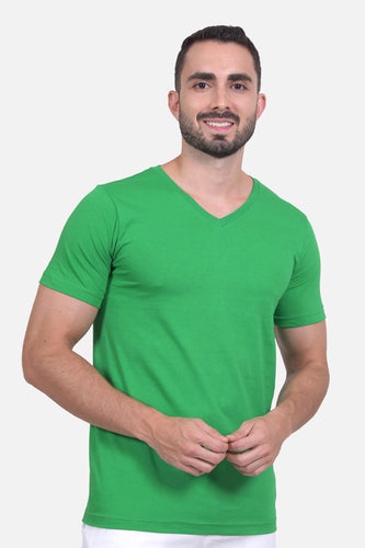 Camiseta Hombre Cuello V Verde Cali