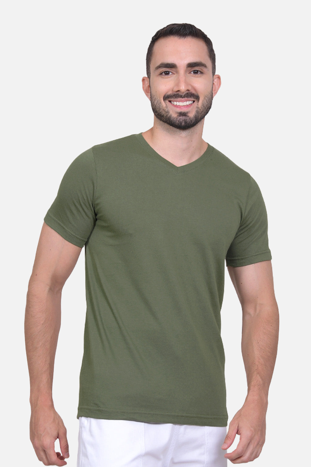Camiseta Hombre Verde Militar 