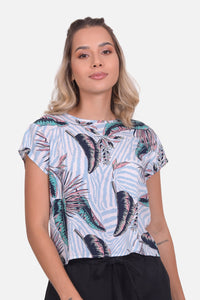 Blusa Macao Azul Claro